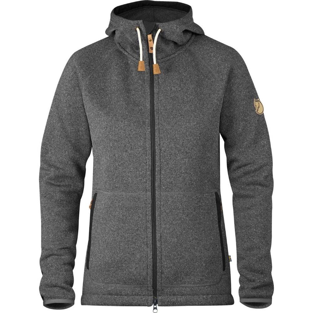 Fjallraven Övik Fleece Hoodie W (Medium) in Dark Grey